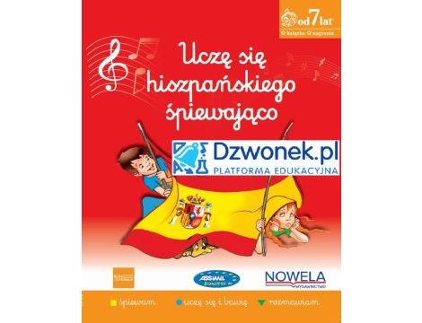 Uczę się hiszpańskiego śpiewająco. Ebook na platformie dzwonek.pl. Kurs języka hiszpańskiego dla dzieci od 7 lat. Kod dostępu.