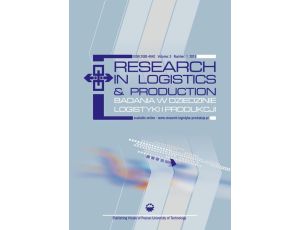 Research in Logistics & Production - Badania w dziedzinie logistyki i produkcji, Vol. 3, No. 1, 2013