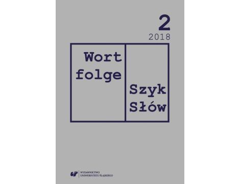 „Wortfolge. Szyk Słów” 2018, nr 2