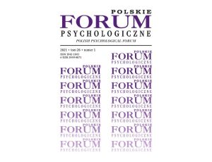 Polskie Forum Psychologiczne, tom 26 numer 1