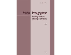 Studia Pedagogiczne. Problemy społeczne, edukacyjne i artystyczne”, t. 24