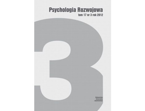 Psychologia Rozwojowa, t. 17 nr 3 rok 2012