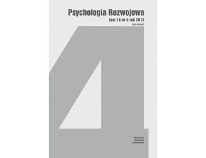 Psychologia Rozwojowa, t. 18 nr 4 rok 2013