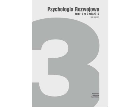 Psychologia Rozwojowa, T 19 Nr 3/2014